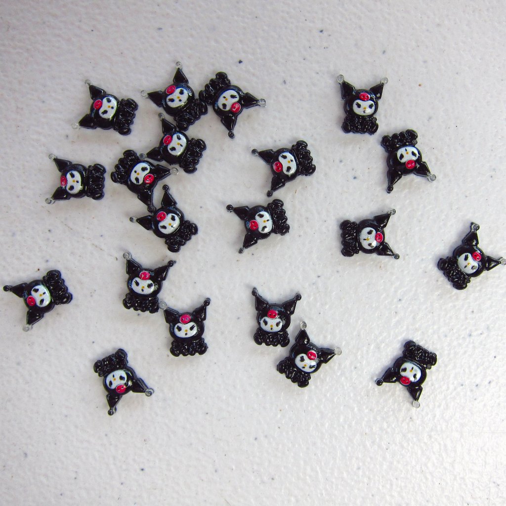 Kuromi Sanrio 20 Pcs Manicure Ornament Diy Nail Art